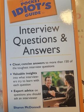 The Pocket Idiot's Guide: Interview Questions & Answers - Orange/White